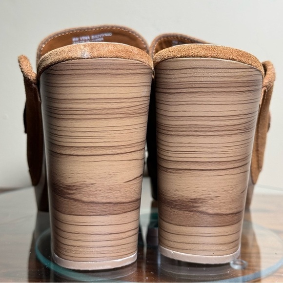 Splendid Vina Suede Platform Clog - toffee suede leather - size 8 - Picture 14 of 16